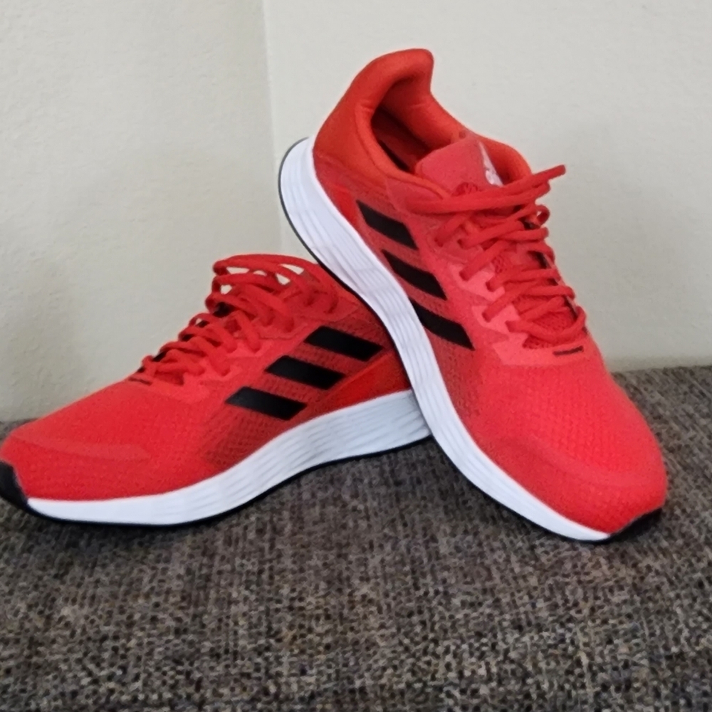 Brand new, never worn, Adidas Duramo SL Mens 9.5, color Red